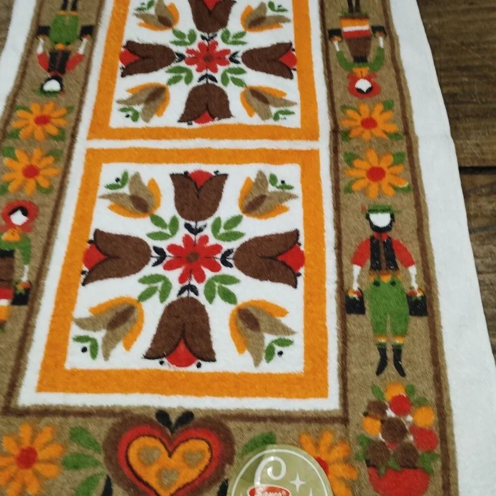 Vintage Towels & Wash Cloth Kitchen Hand Towels Cotton Made USA Home Sweet NEW